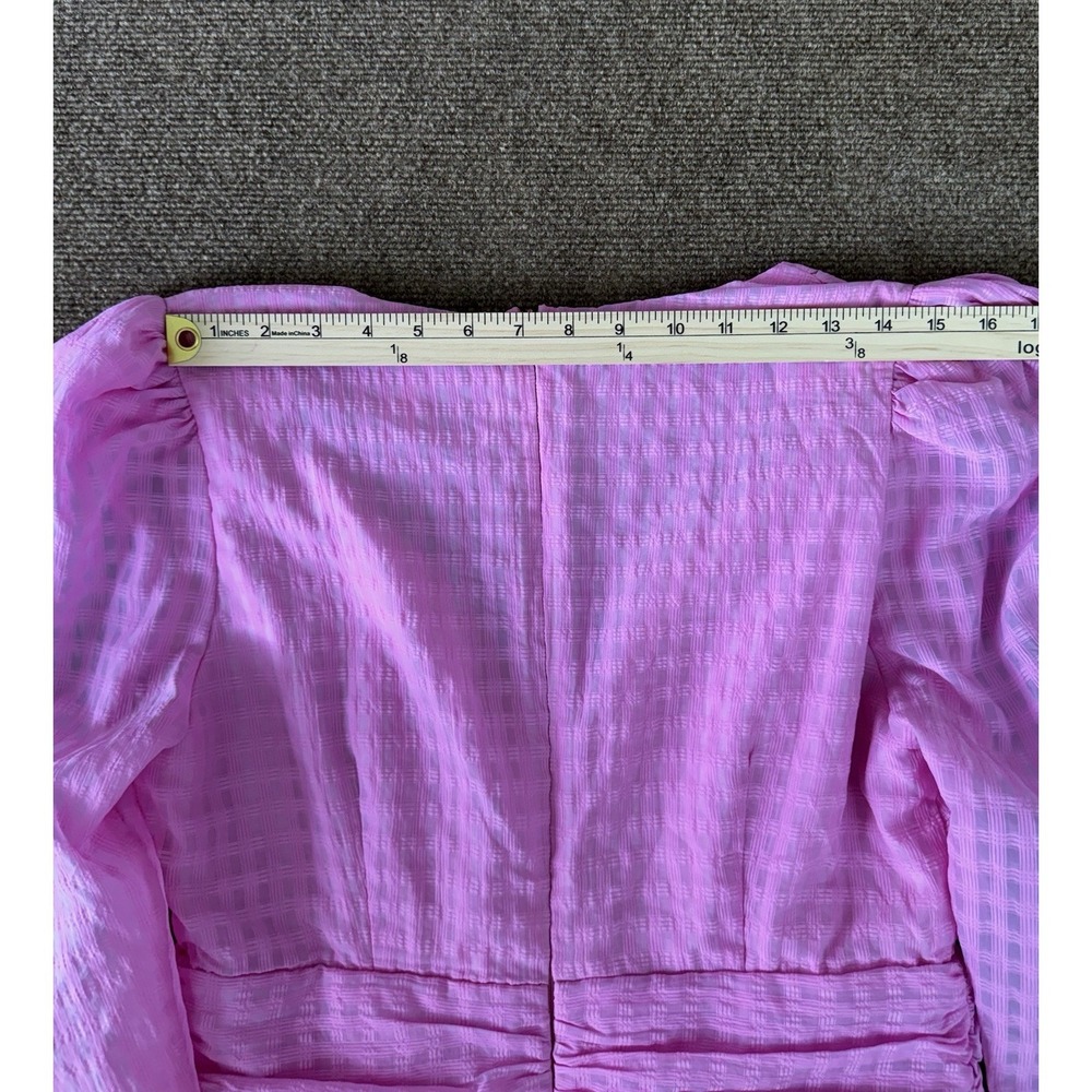 Hello Molly First Impressions Mini Dress XL US 10 V-Neck Belt Buckle Long Sleeve - Picture 9 of 14